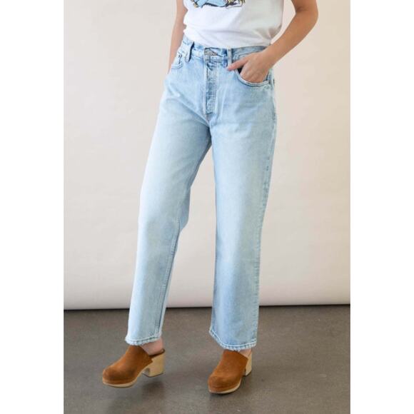 RE/DONE Women's 90's Low Slung Jeans 28 Vintage Playa Light Blue 100% Cotton NWT - Picture 1 of 13